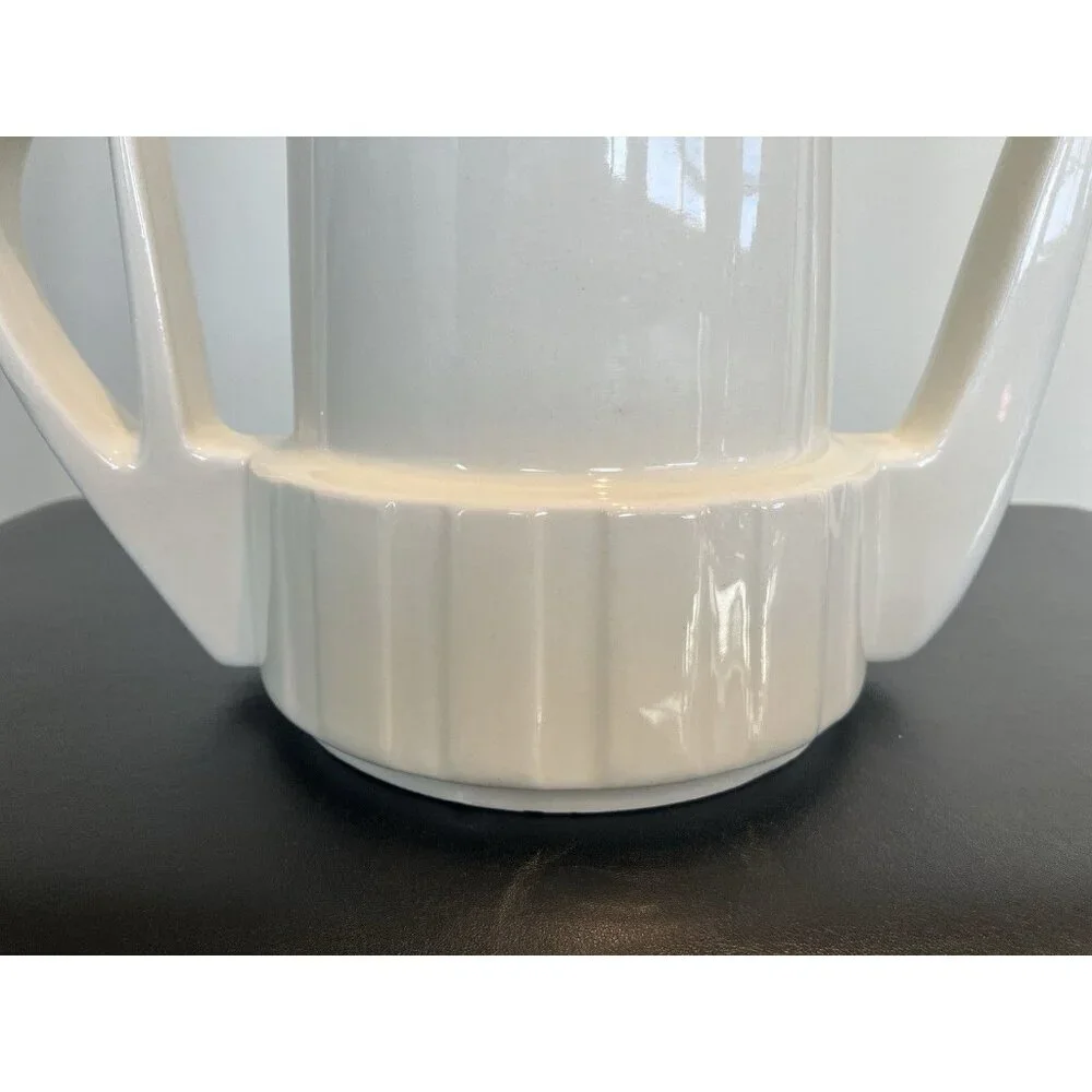 Vintage Mid Century Bauhaus WMF Porcelain Teapot, Ivory With Top, No Chips